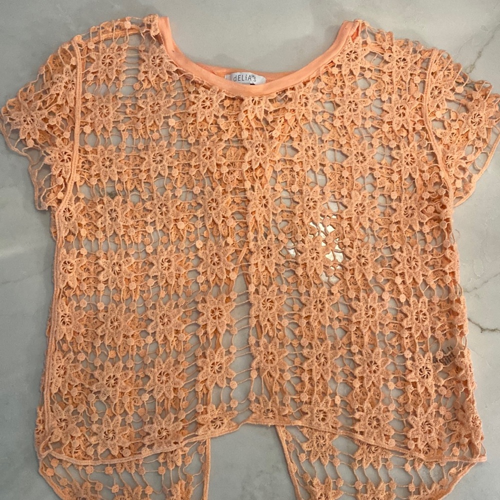 dELiAs eyelet top XS coral CUTE!